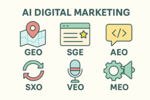 AI Digital Marketing : GEO SGE AEO SXO VEO MEO